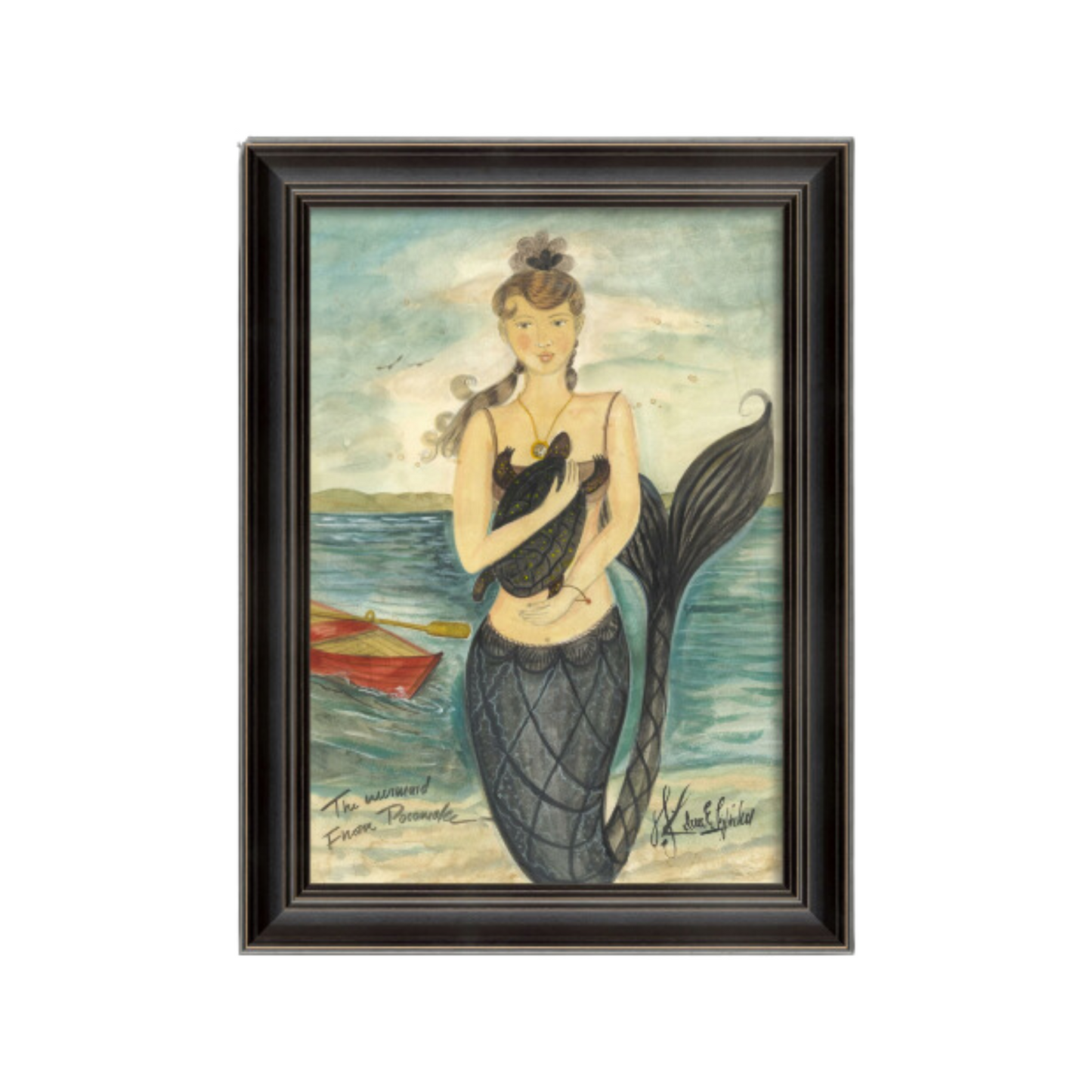 The Mermaid from Pocomoke Framed Art