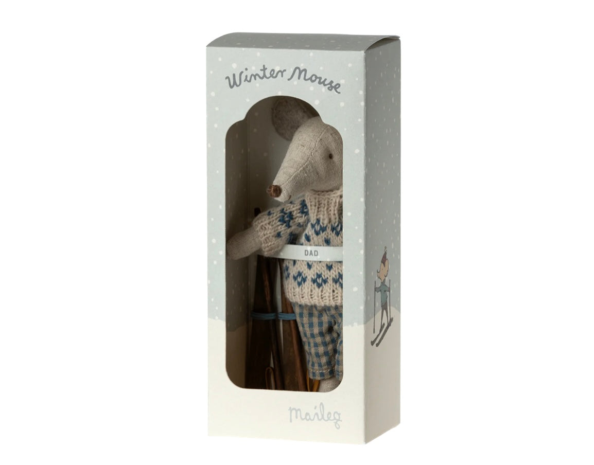Winter Mouse with Ski Set (Dadda Mouse)