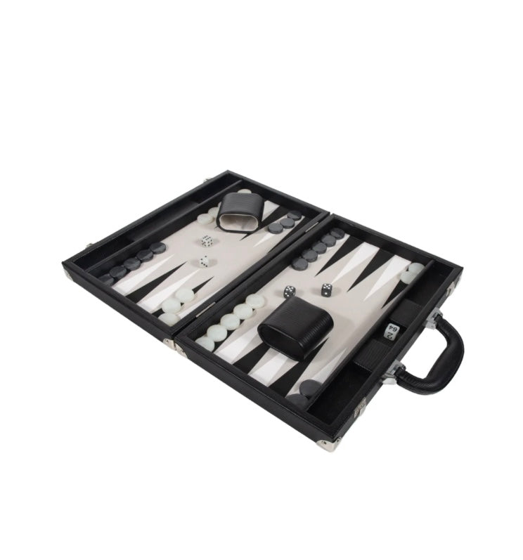 BLACK BACKGAMMON SET