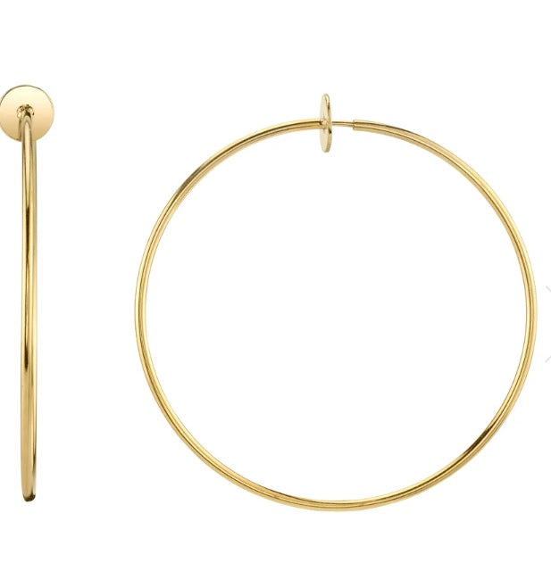 DISC HOOP EARRINGS