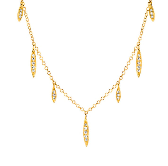 Alternating Size Spike Necklace