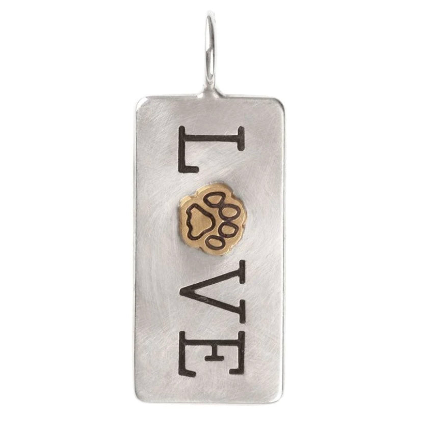 Heather Moore Love Paw Print Charm