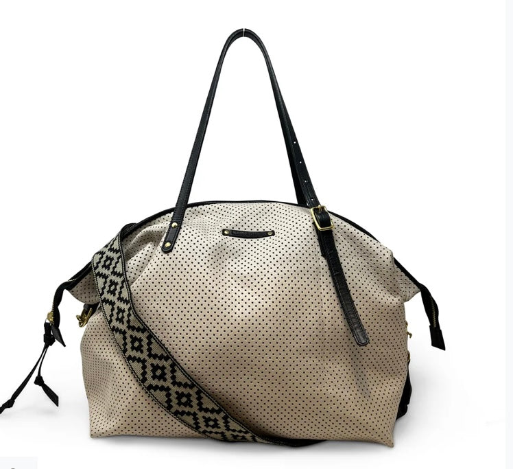 Kempton Square Perforated Leather Crossbody