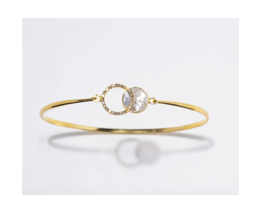 Tiid Gold Vermeil Bangle Bracelet