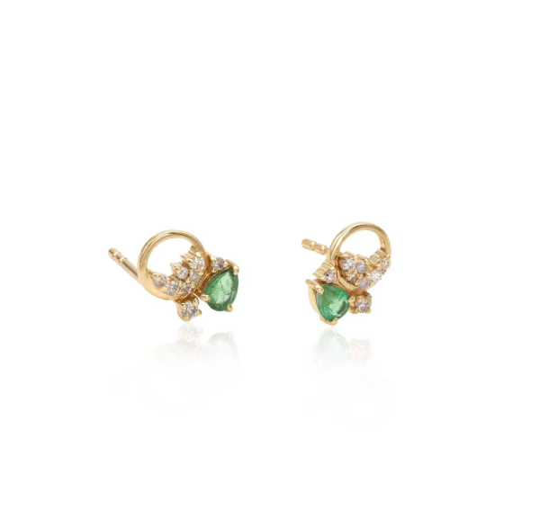 Gaia Studs Emerald