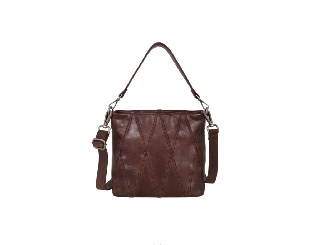 Ivy Diamond Leather Crossbody Bag