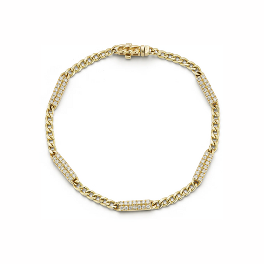 Sylvie Rose Cuban Chain Bar Bracelet