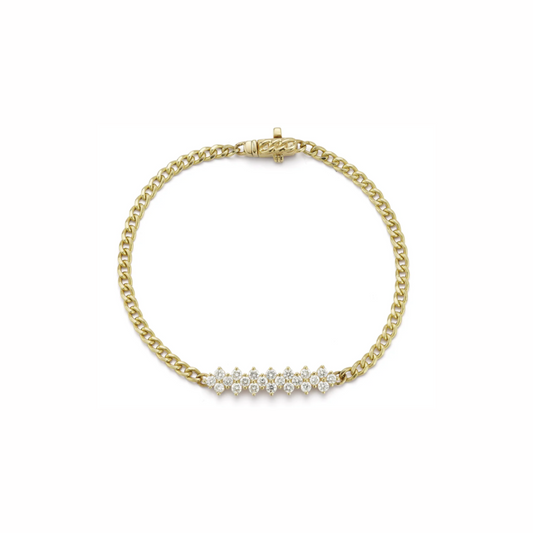 Vivian Lily Cuban Chain Bar Bracelet