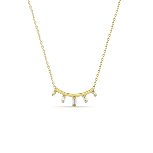 Zoe Chicco Graduated Baguette Necklace