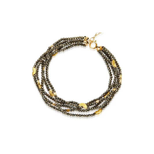 Multi-Strand Pyrite Bracelet