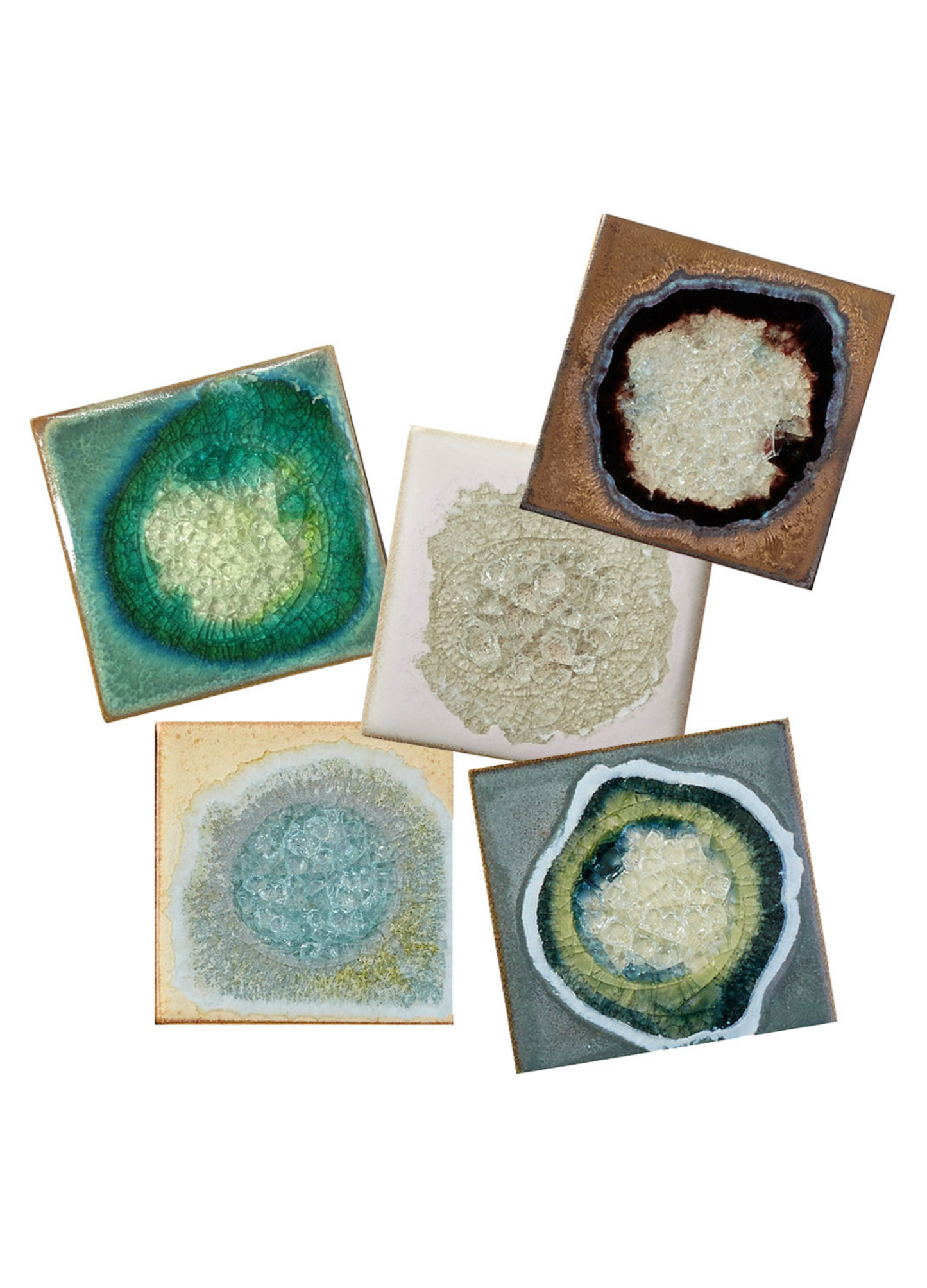 Ceramic & Glass Geode Coasters
