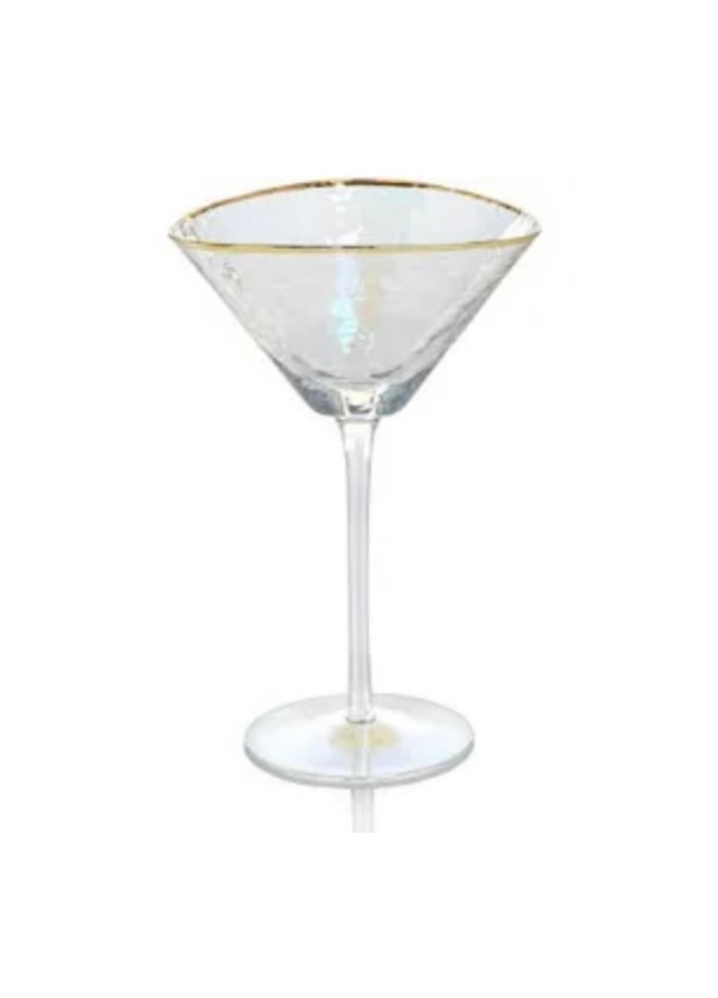 Gold Rim Martini Glasses