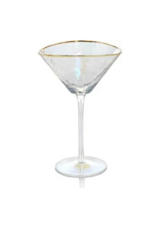 Gold Rim Martini Glasses