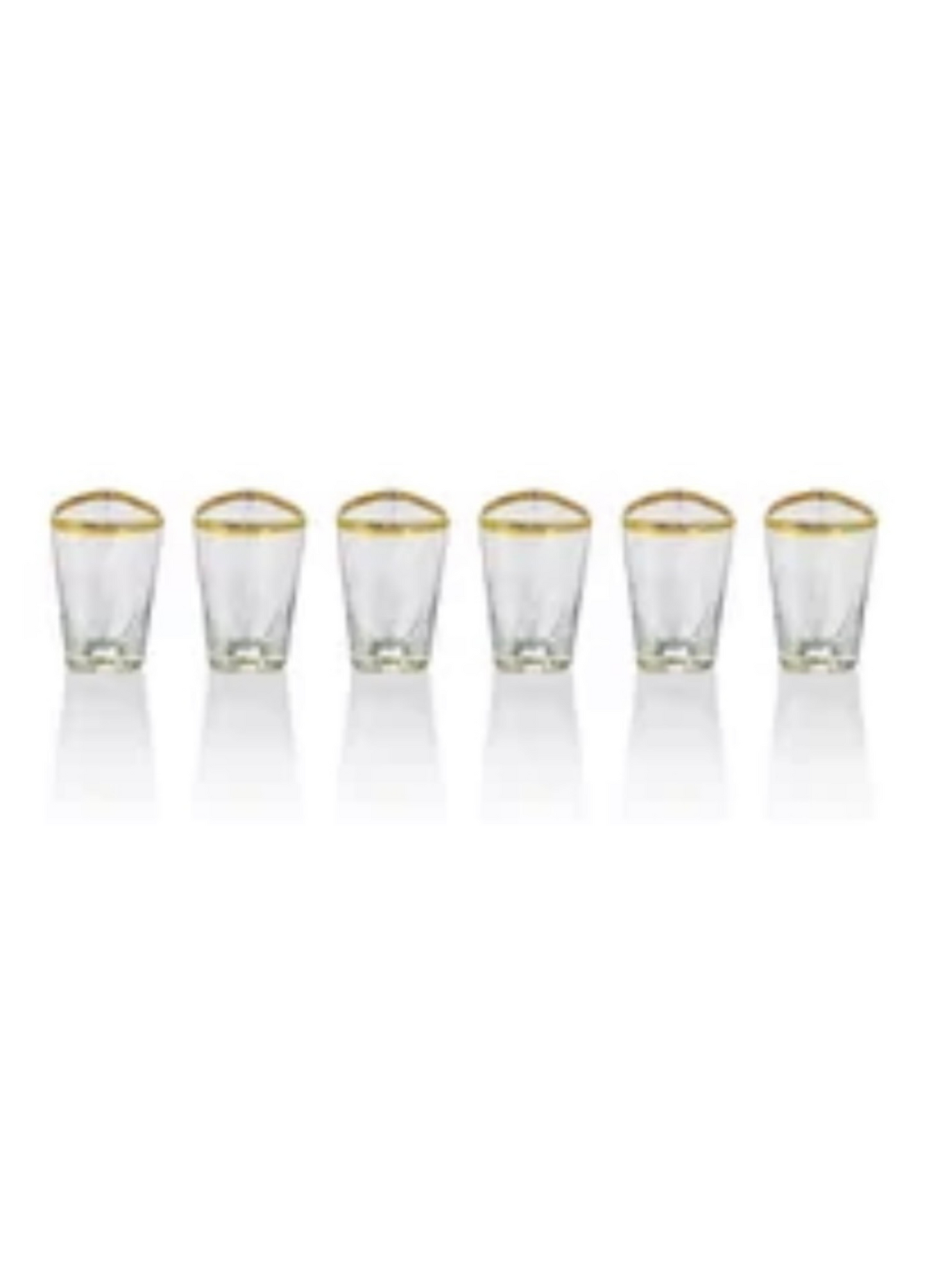 Gold Rim Shot Glasses