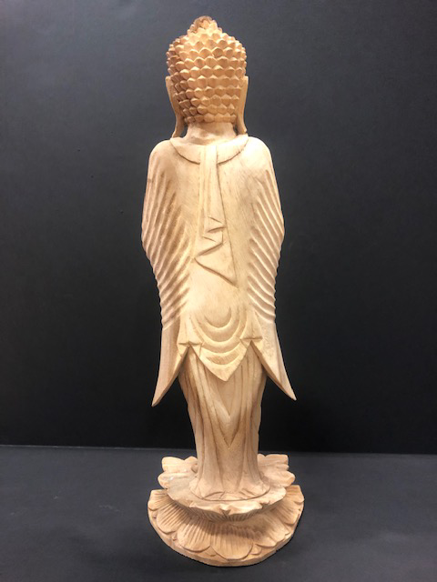 Teak Standing Buddha