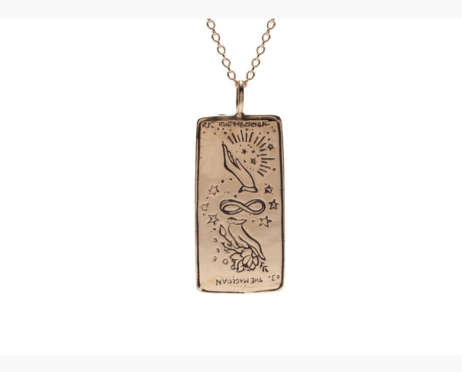 Tarot Card Necklace The Magician