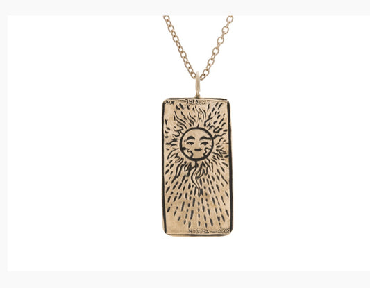 Tarot Card Necklace The Sun