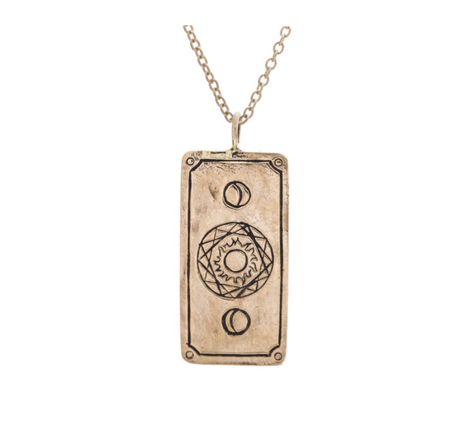 Tarot Card Necklace The Sun