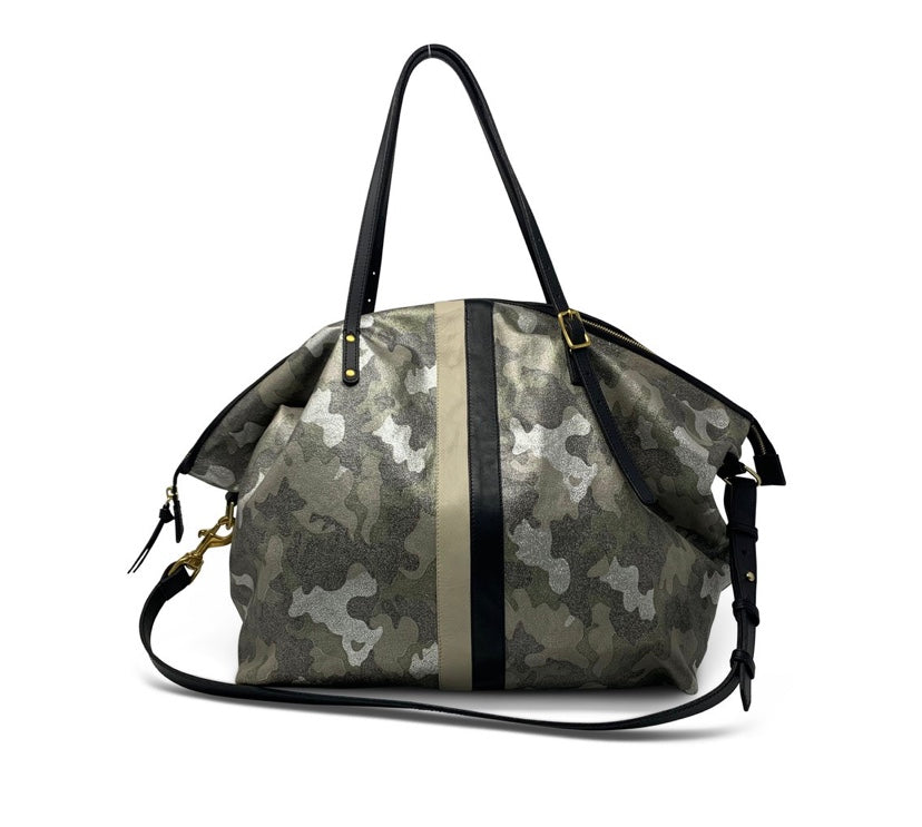 Kempton Metallic Camo Canvas Large Crossbody