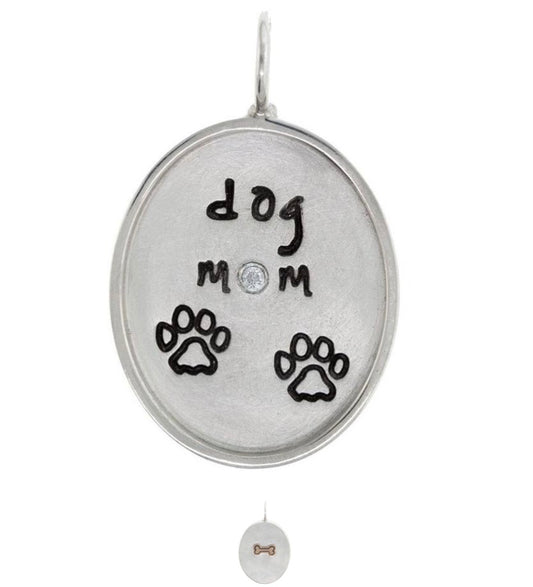 Heather Moore Oval Dog Mom Charm