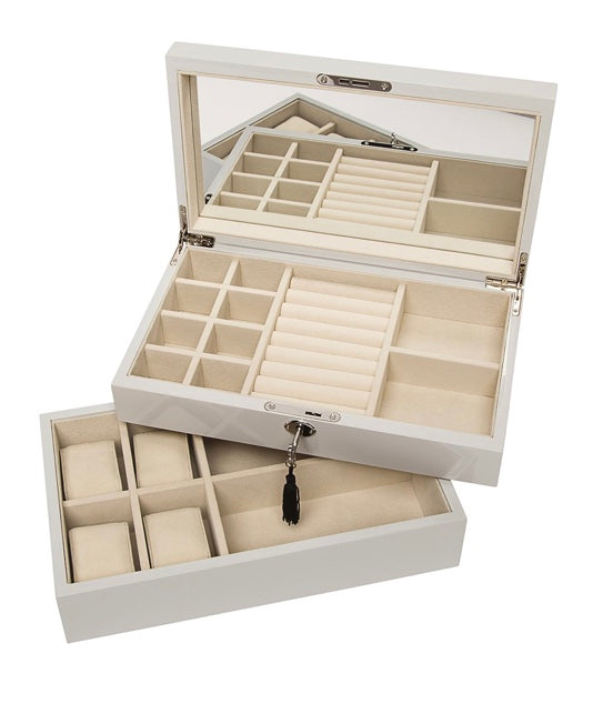 Stackable Jewelry Boxes in Silver