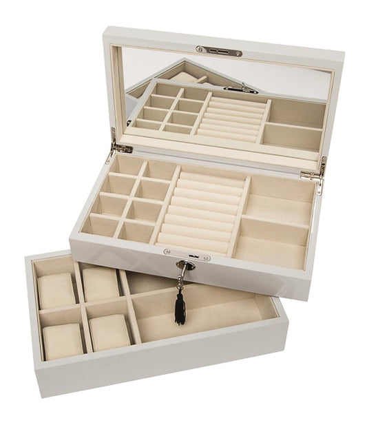 Stackable Jewelry Boxes in Silver