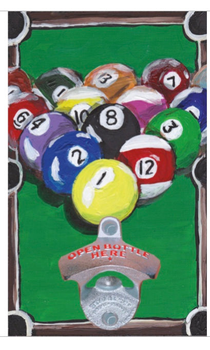Wall Mounted Bottle Opener - Pool Table