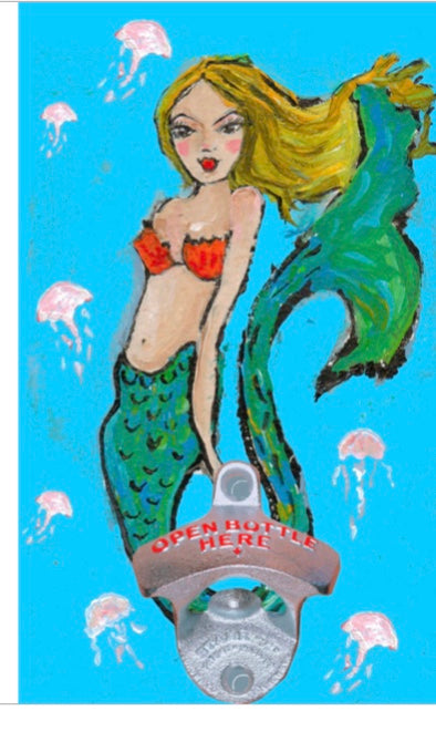 Wall Mounted Bottle Opener - Mermaid