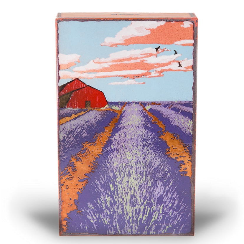 "Out Beyond the Ideas" (Lavender Fields) Copper Tile
