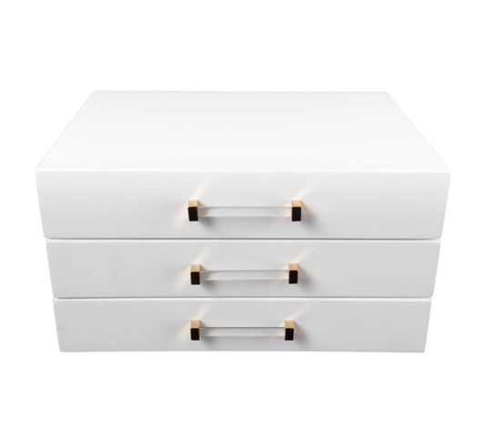 White Lacquer Jewelry Box