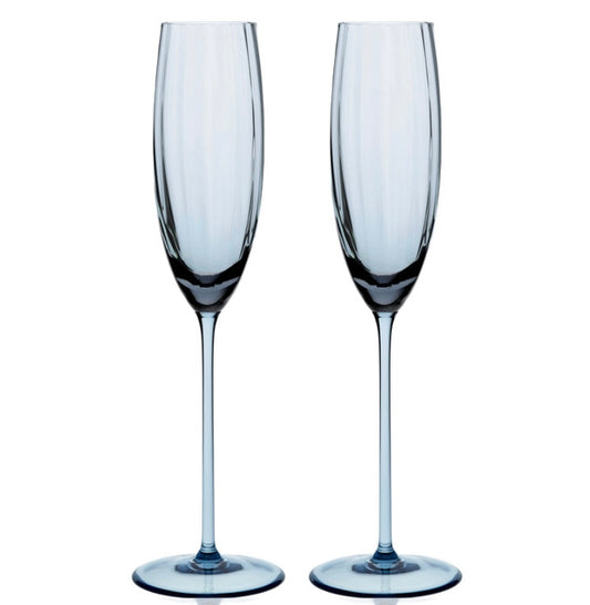 Modern Flutes Set of 2 Blue