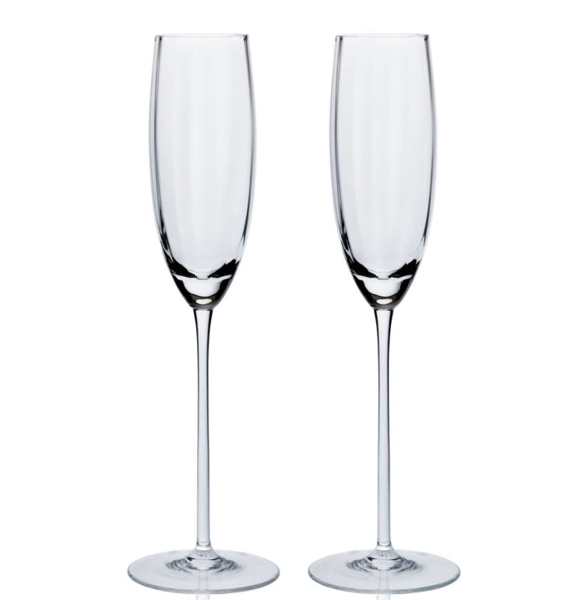 Modern Flutes Set of 2 Clear