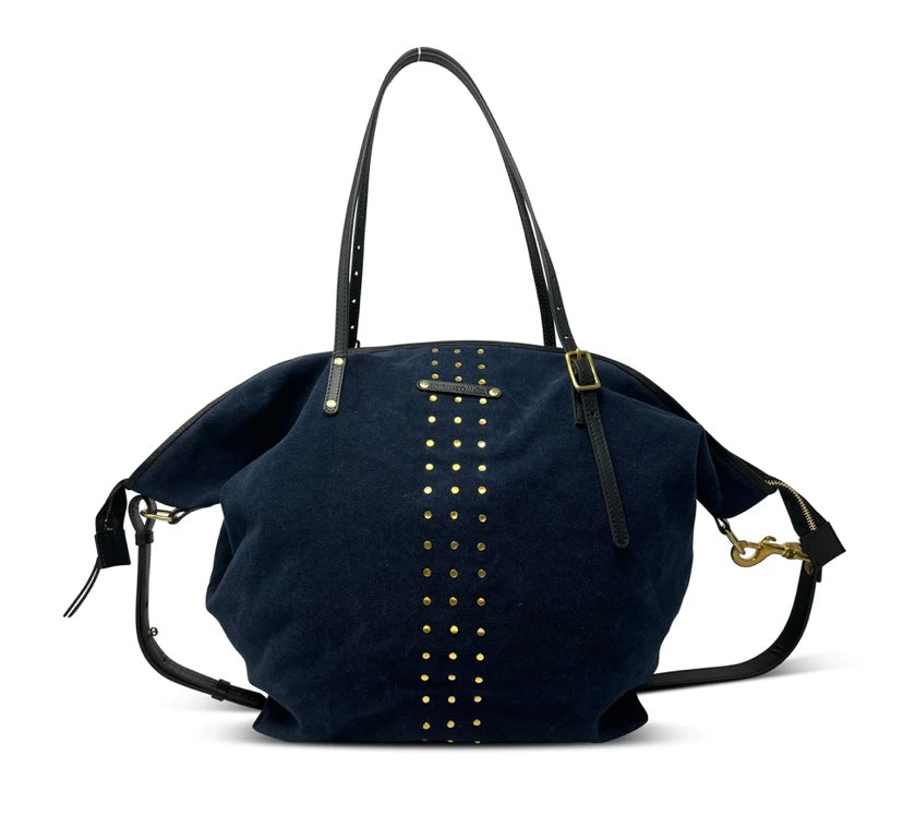 Kempton Washed Navy Canvas Crossbody Bag