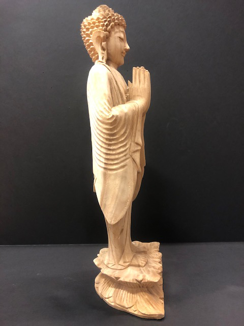 Teak Standing Buddha