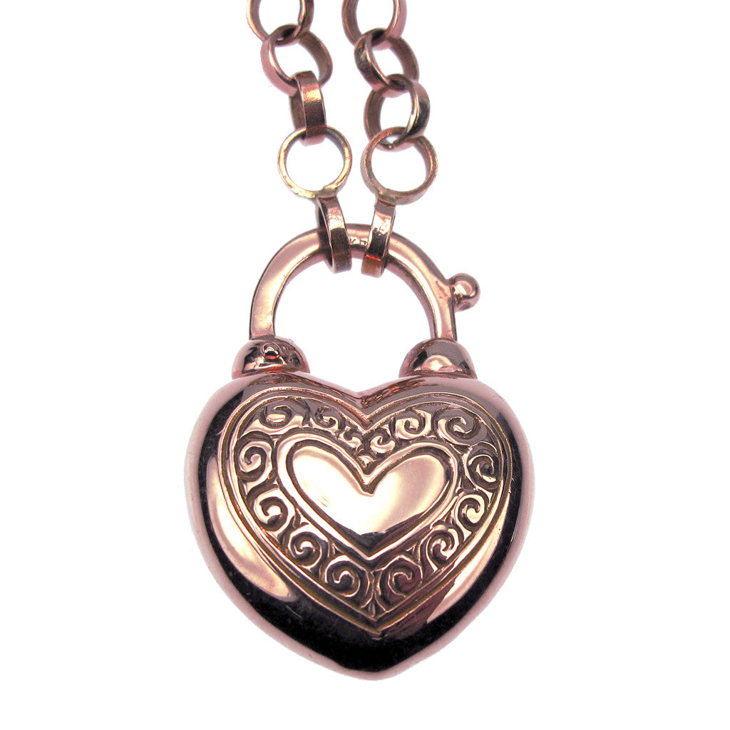 Arik Kastan Jewelry, rose gold heart, diamond heart, diamond heart padlock, padlock necklace, padlock heart, arik kastan sedoni gallery jewelry, huntington jewelry, new classic jewelry,