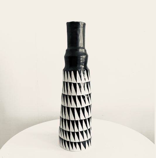 Ceramic Black and White vase