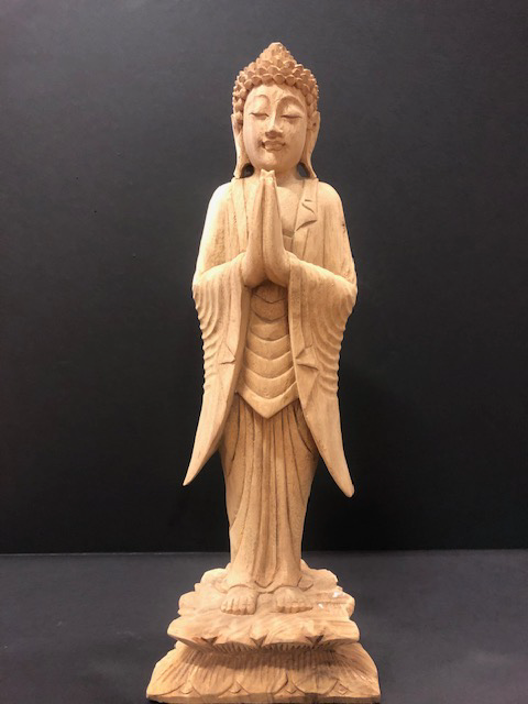 Teak Standing Buddha