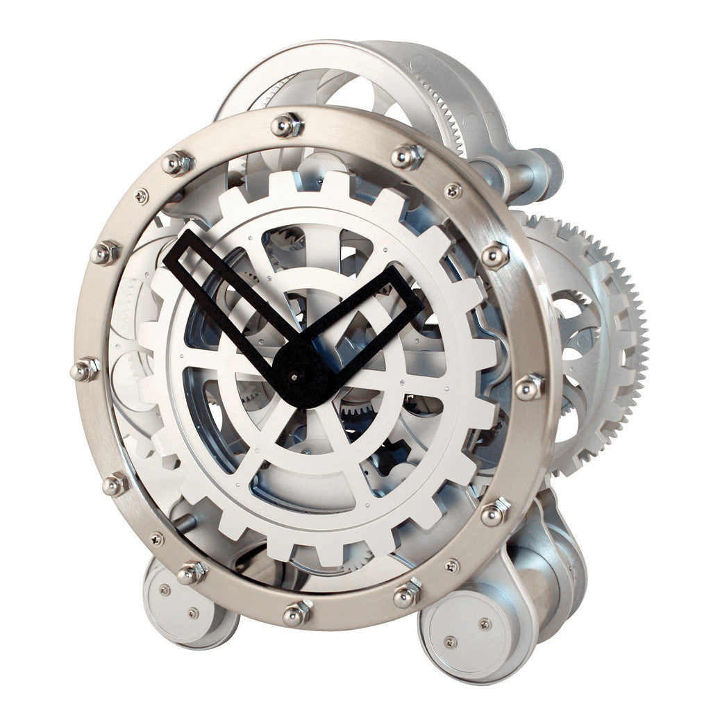 kikkerland gear clock, kikkerland clock, gear clock, guys gifts, cool guys gifts, mantle clock, modern clock, gifts for guys,