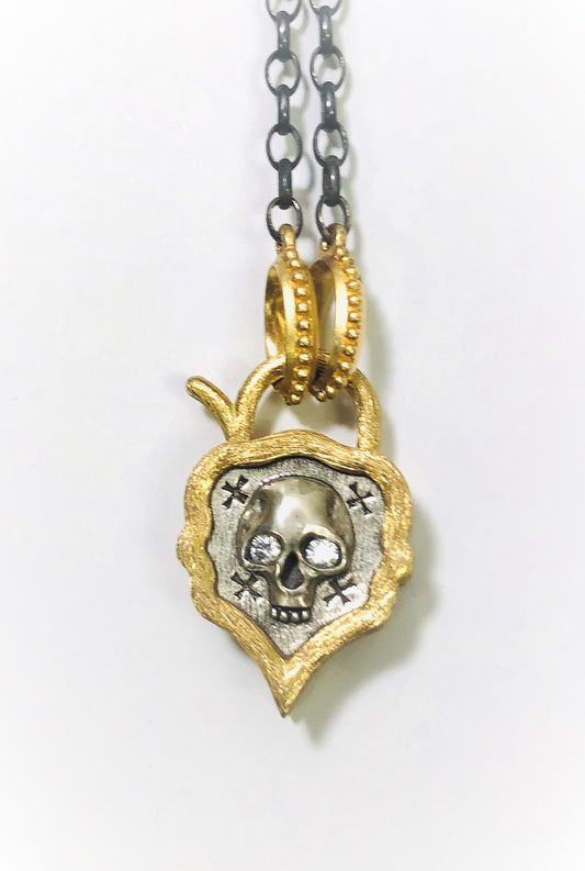 Skull with Diamond Pendant