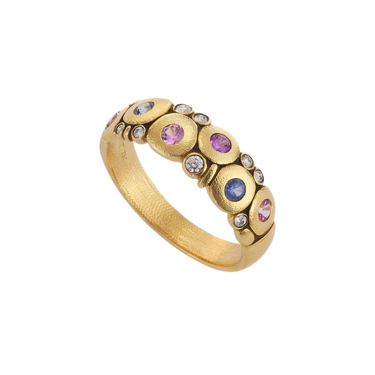 Alex Sepkus Blue/Pink/Purple Candy Dome Ring