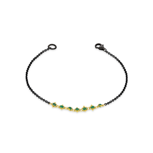 Amali Two-Toned Emerald Bracelet