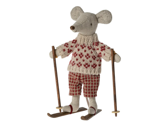 Winter Mouse with Ski Set (Momma Mouse)