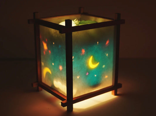 Woogie Lamp- Children's Spinning Lamp-Moon and Stars