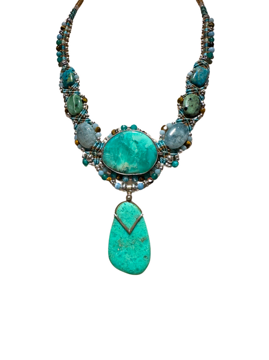 Isha Elafi - Nomadic Knotwork Chrysoprase Necklace