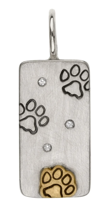 Heather Moore Diamond Paw Print Charm