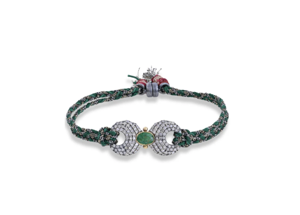 Butterfly Emerald and Diamond Bracelet