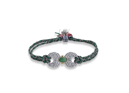 Butterfly Emerald and Diamond Bracelet