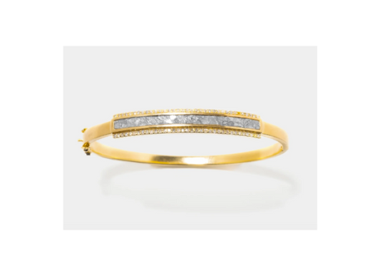 Hapur Pave Diamond Gold Vermeil Bangle Bracelet