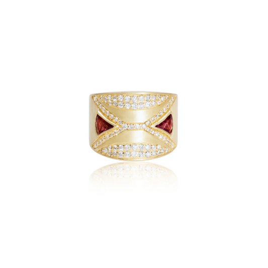 Rosmerta Pink Tourmaline Hourglass Ring