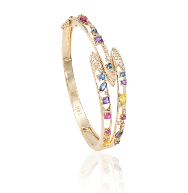 Morrigan Bangle Multi Sapphire